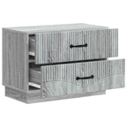 Armadio da Notte con cassetto Grigio Sonoma 62 x 34,5 x 44,5 cm