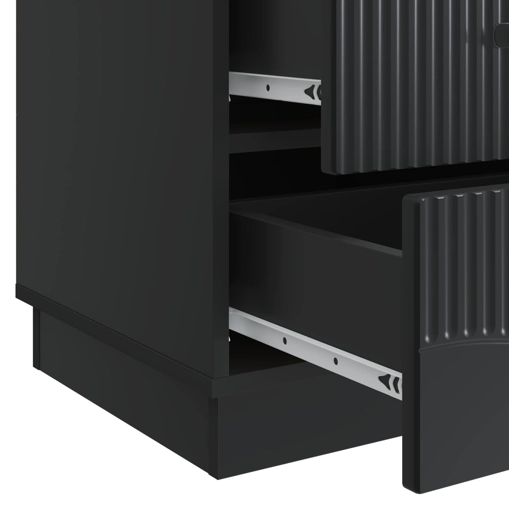 Armadio da Notte Nero 43 x 41 x 63,5 cm Legno ingegnerizzato