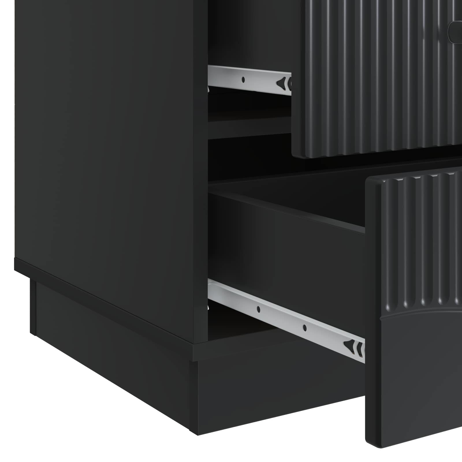 Armadio da Notte Nero 43 x 41 x 63,5 cm Legno ingegnerizzato
