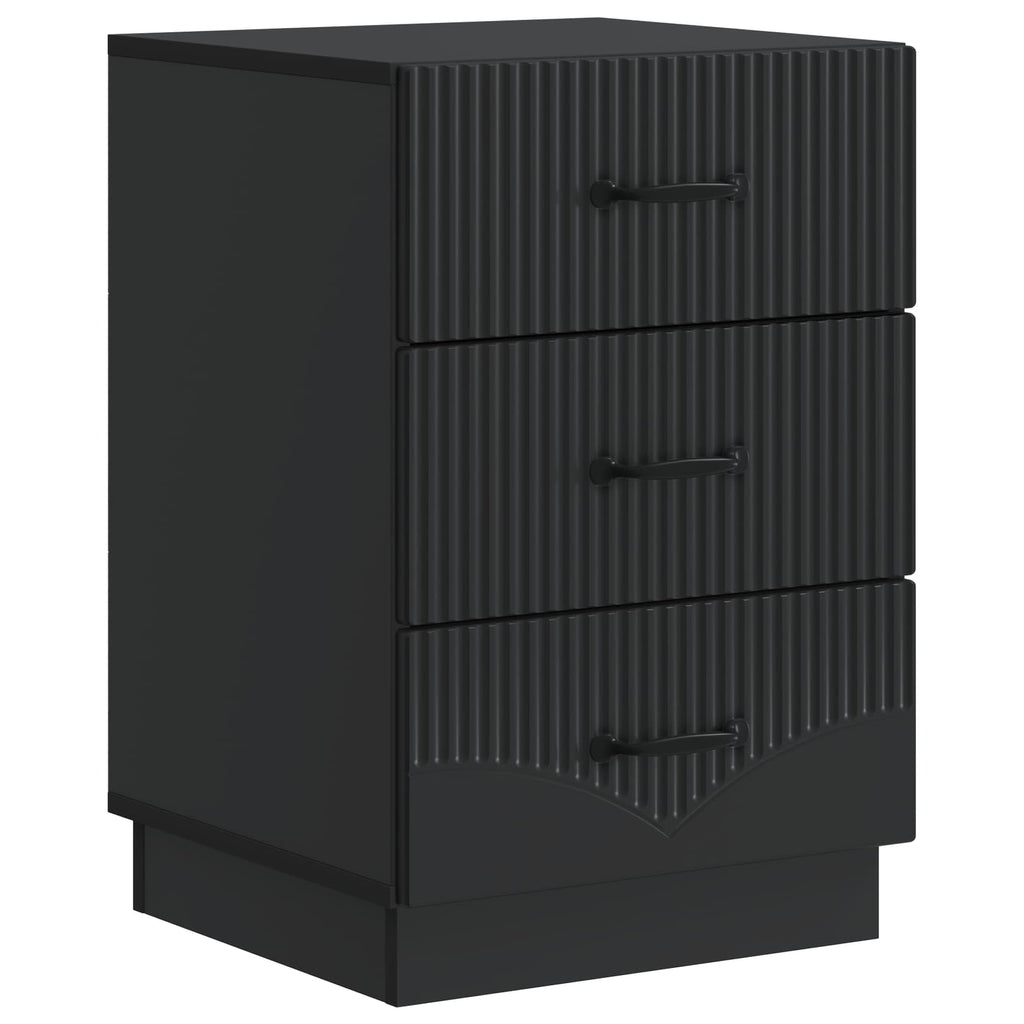 Armadio da Notte Nero 43 x 41 x 63,5 cm Legno ingegnerizzato