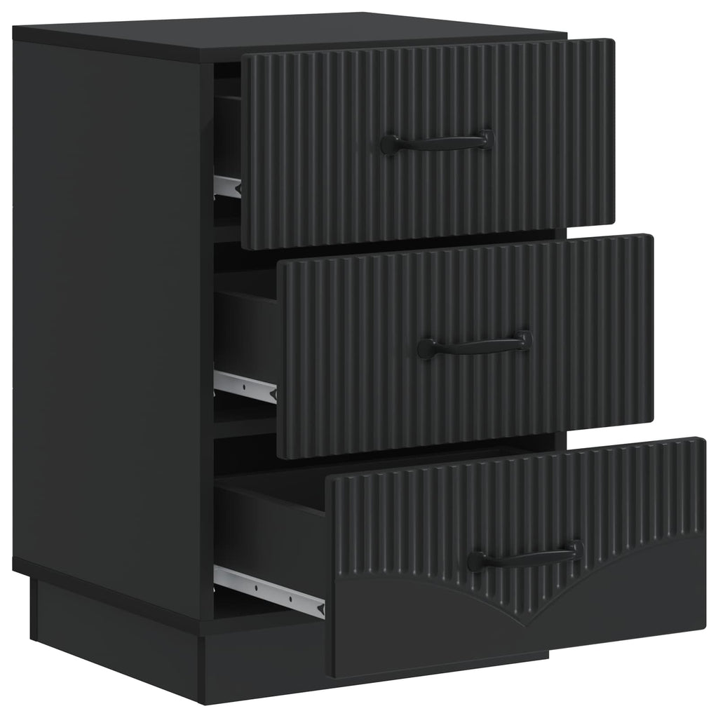 Armadio da Notte Nero 43 x 41 x 63,5 cm Legno ingegnerizzato