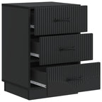 Armadio da Notte Nero 43 x 41 x 63,5 cm Legno ingegnerizzato