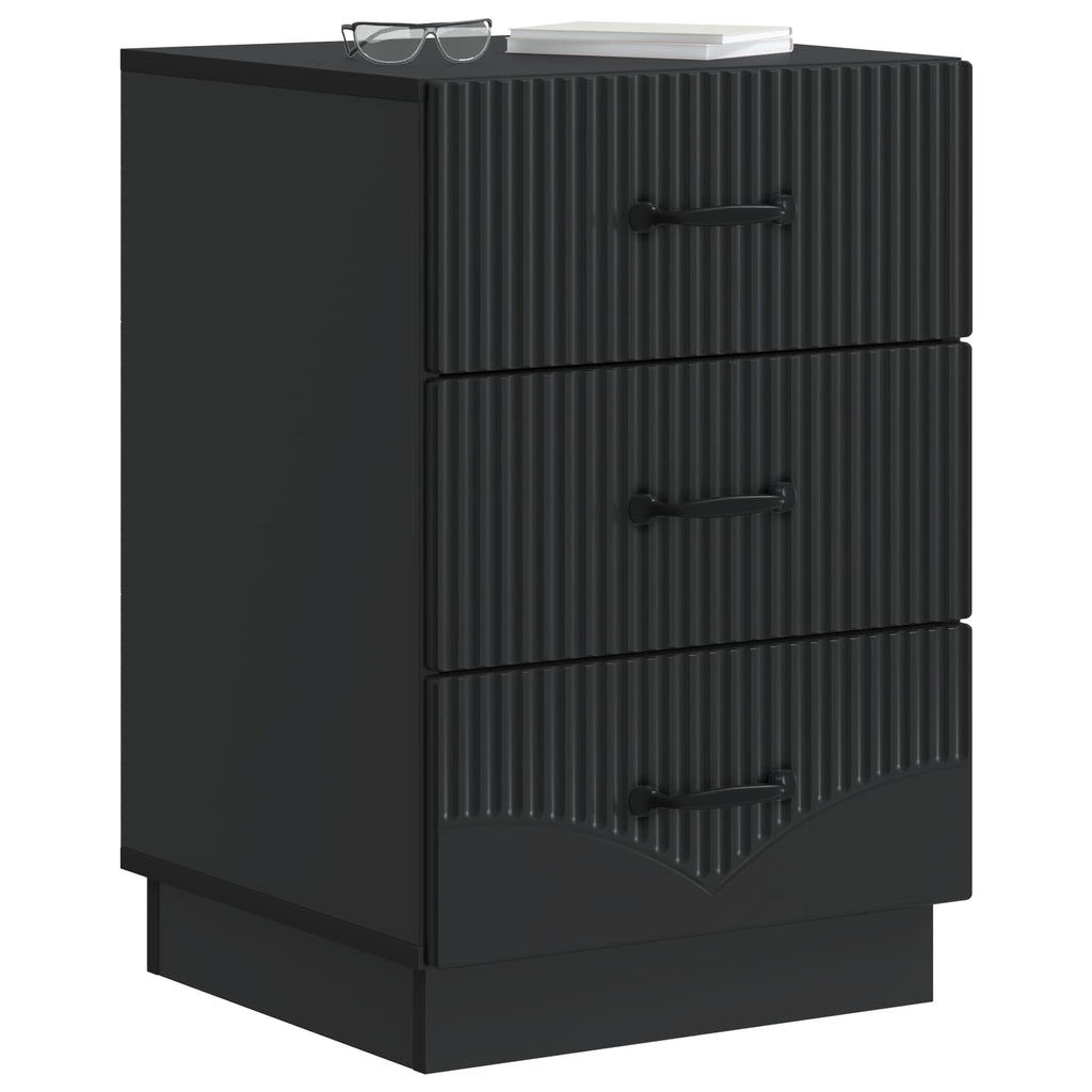 Armadio da Notte Nero 43 x 41 x 63,5 cm Legno ingegnerizzato