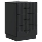 Armadio da Notte Nero 43 x 41 x 63,5 cm Legno ingegnerizzato