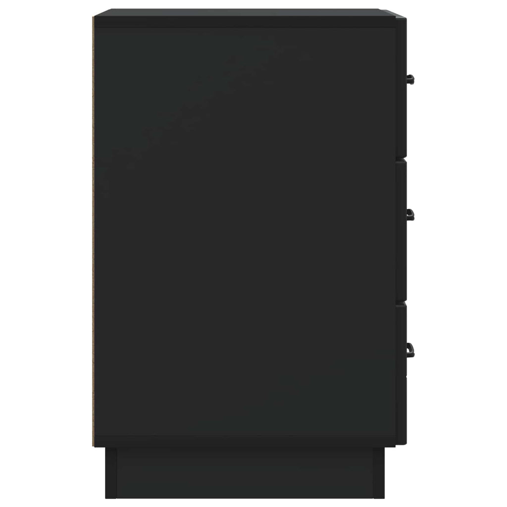 Armadio da Notte Nero 43 x 41 x 63,5 cm Legno ingegnerizzato
