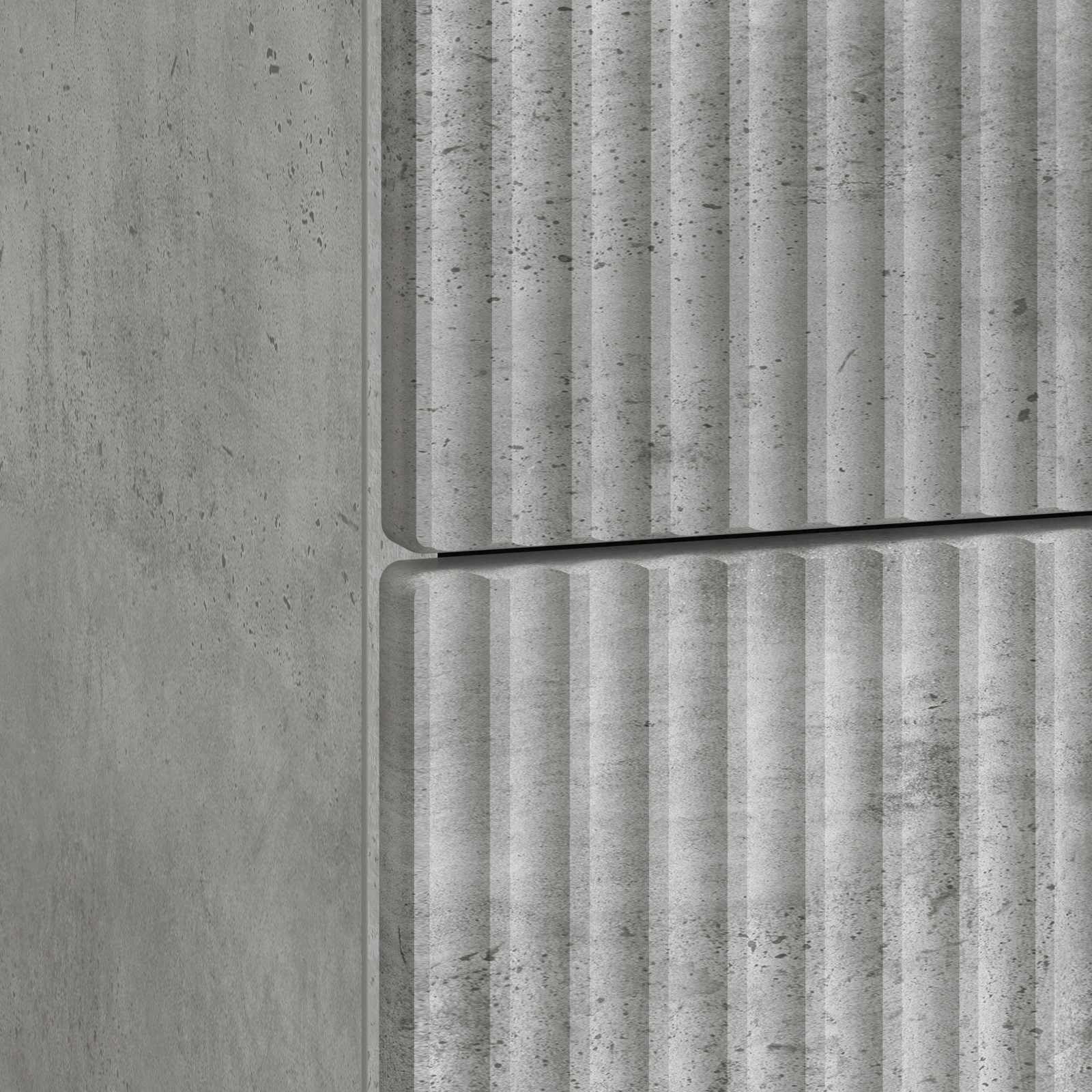 Armadio da Notte con cassetto Grigio Cemento 43 x 41 x 63,5 cm
