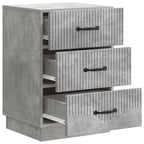Armadio da Notte con cassetto Grigio Cemento 43 x 41 x 63,5 cm