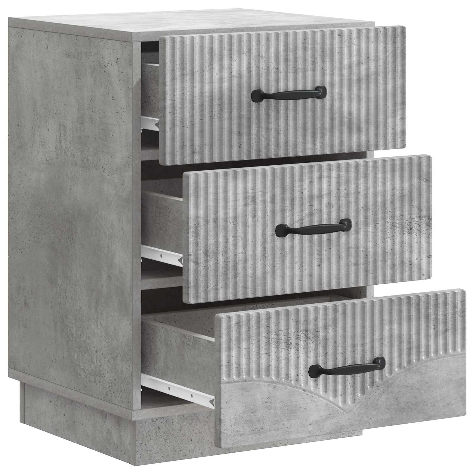 Armadio da Notte con cassetto Grigio Cemento 43 x 41 x 63,5 cm