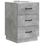 Armadio da Notte con cassetto Grigio Cemento 43 x 41 x 63,5 cm