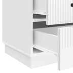 Armadio da Notte con cassetto Bianco Lucido 43 x 41 x 63,5 cm