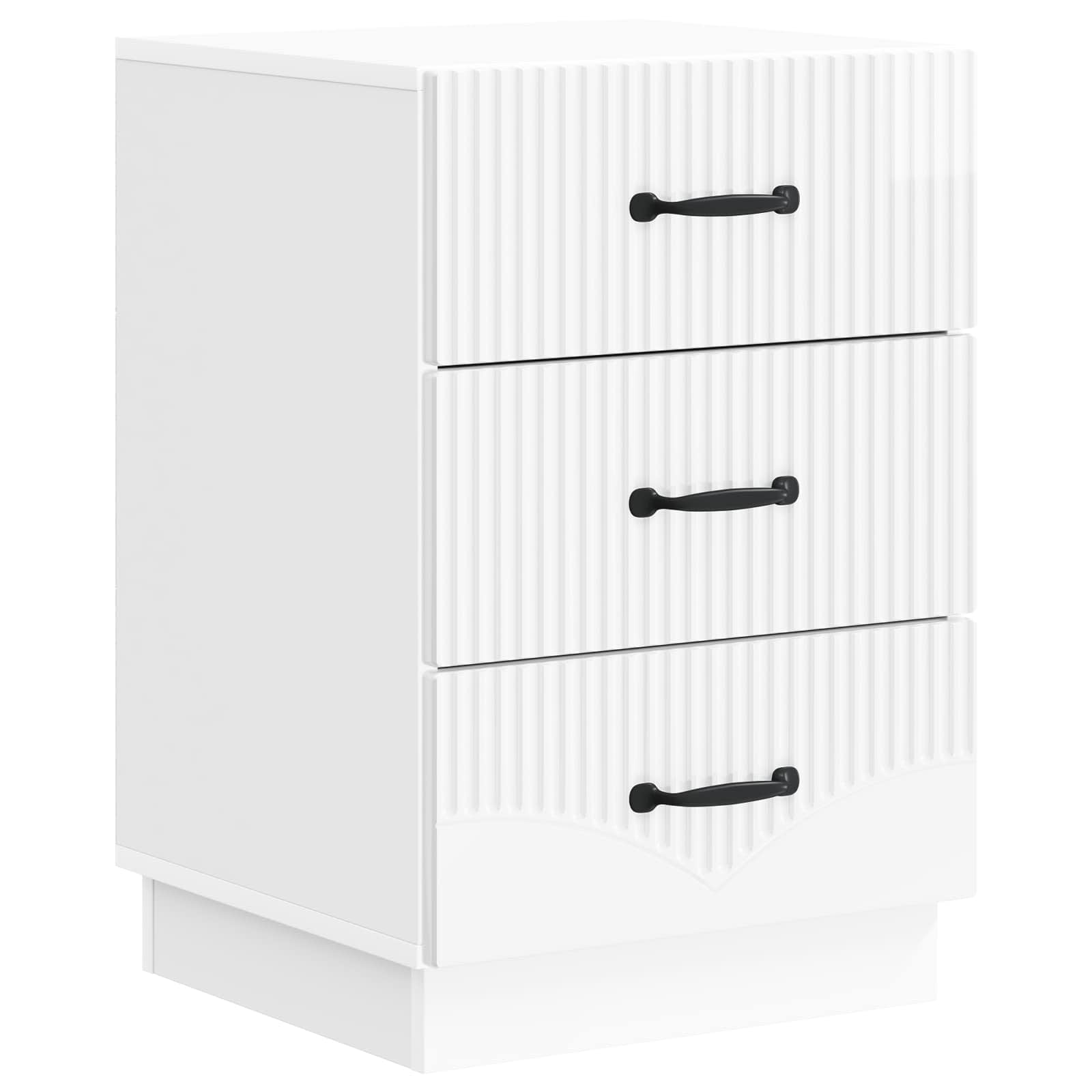 Armadio da Notte con cassetto Bianco Lucido 43 x 41 x 63,5 cm