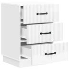 Armadio da Notte con cassetto Bianco Lucido 43 x 41 x 63,5 cm