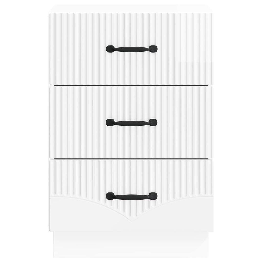 Armadio da Notte con cassetto Bianco Lucido 43 x 41 x 63,5 cm