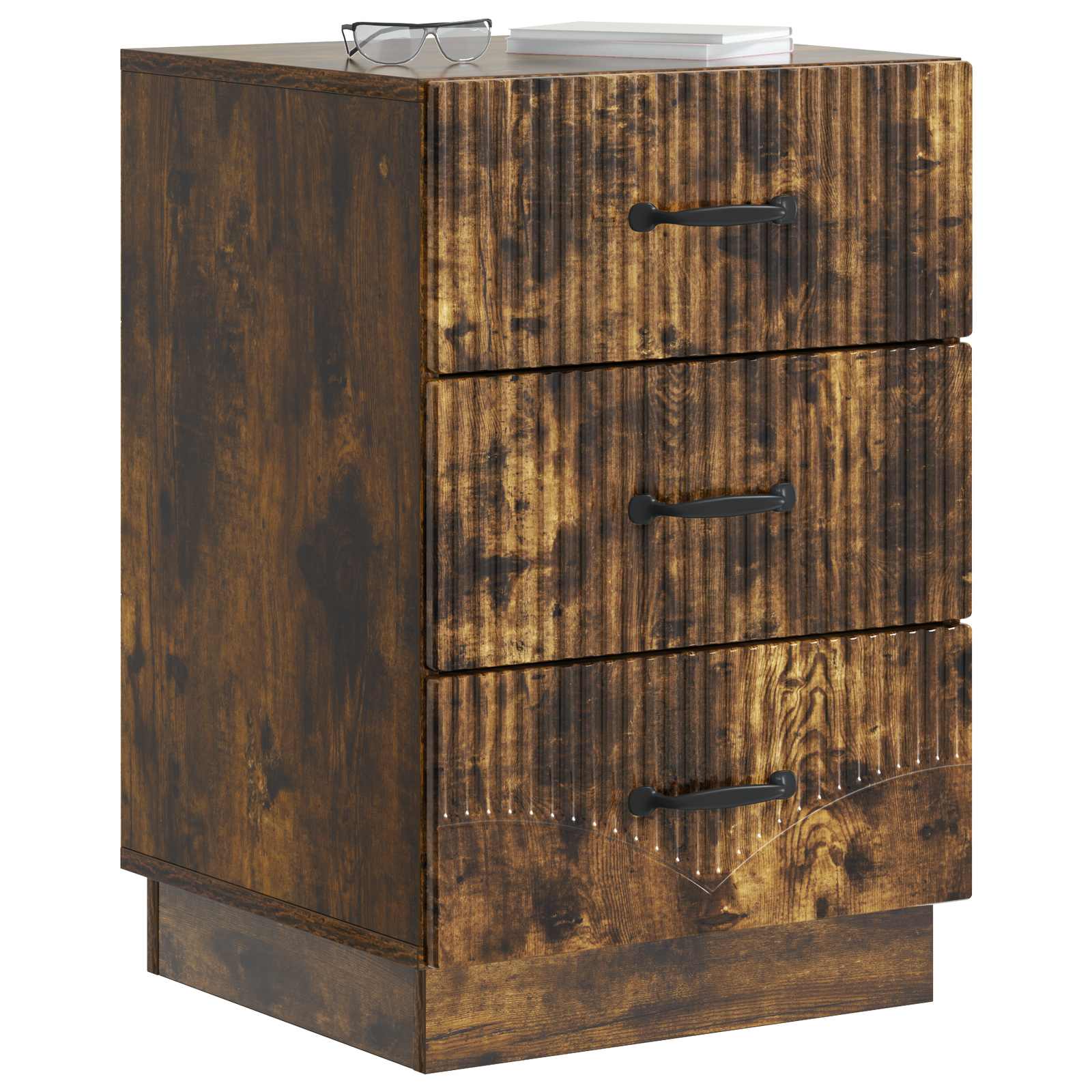 Armadio da Notte con cassetto Rovere Fumo 43 x 41 x 63,5 cm
