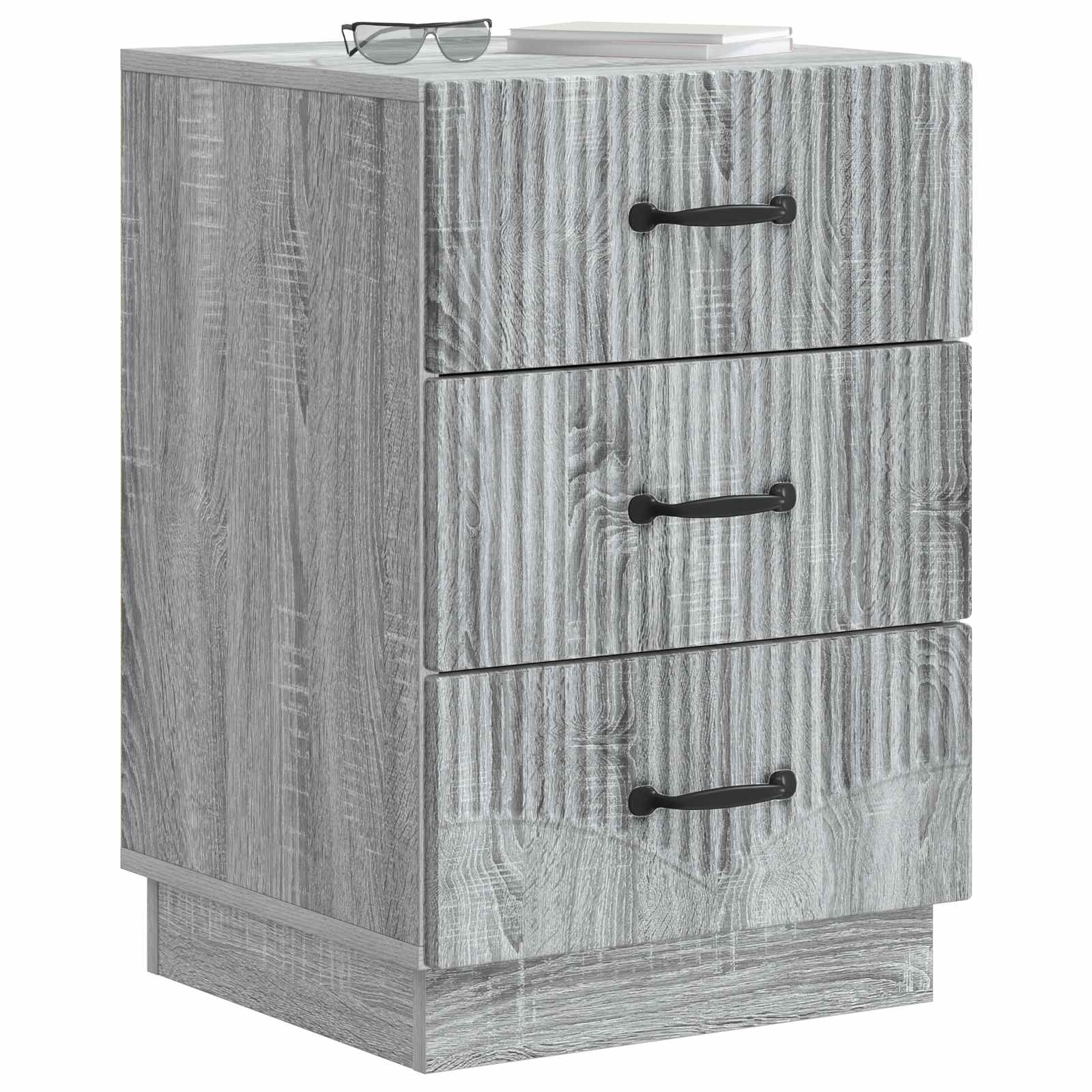 Armadio da Notte con cassetto Grigio Sonoma 43 x 41 x 63,5 cm