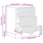 Armadio da Notte con cassetto Grigio Sonoma 43 x 41 x 63,5 cm