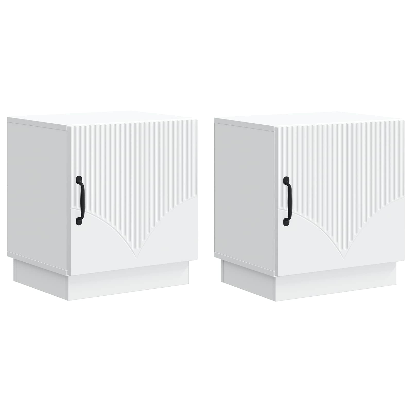 Comodino 2 pcs Bianco 43 x 34,5 x 47 cm Legno ingegnerizzato