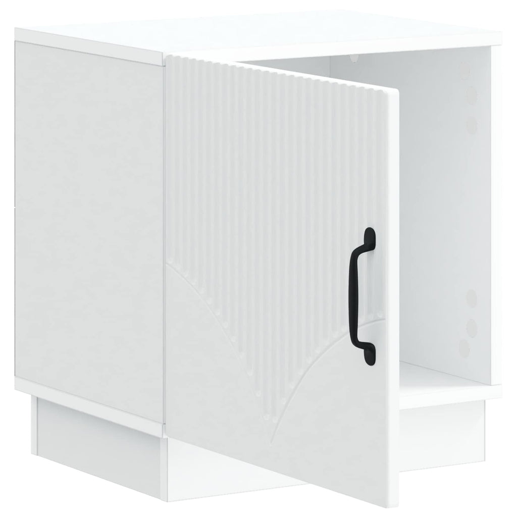 Comodino 2 pcs Bianco 43 x 34,5 x 47 cm Legno ingegnerizzato
