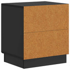 Comodino Nero 43 x 34,5 x 47 cm Legno ingegnerizzato