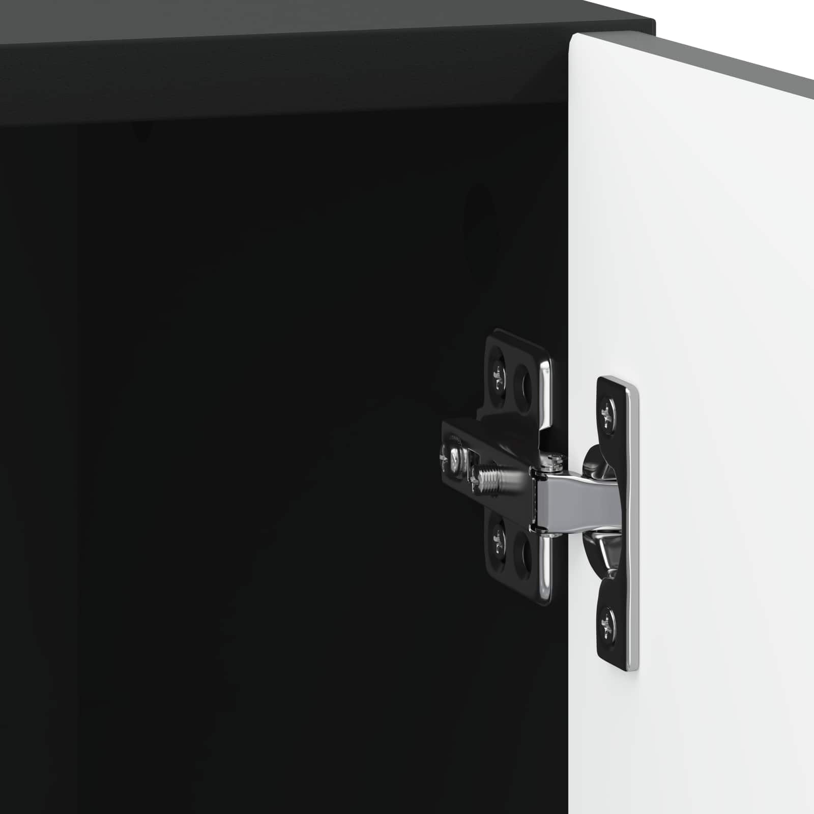 Comodino 2 pcs Nero 43 x 34,5 x 47 cm Legno ingegnerizzato