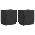 Comodino 2 pcs Nero 43 x 34,5 x 47 cm Legno ingegnerizzato