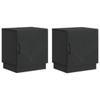 Comodino 2 pcs Nero 43 x 34,5 x 47 cm Legno ingegnerizzato