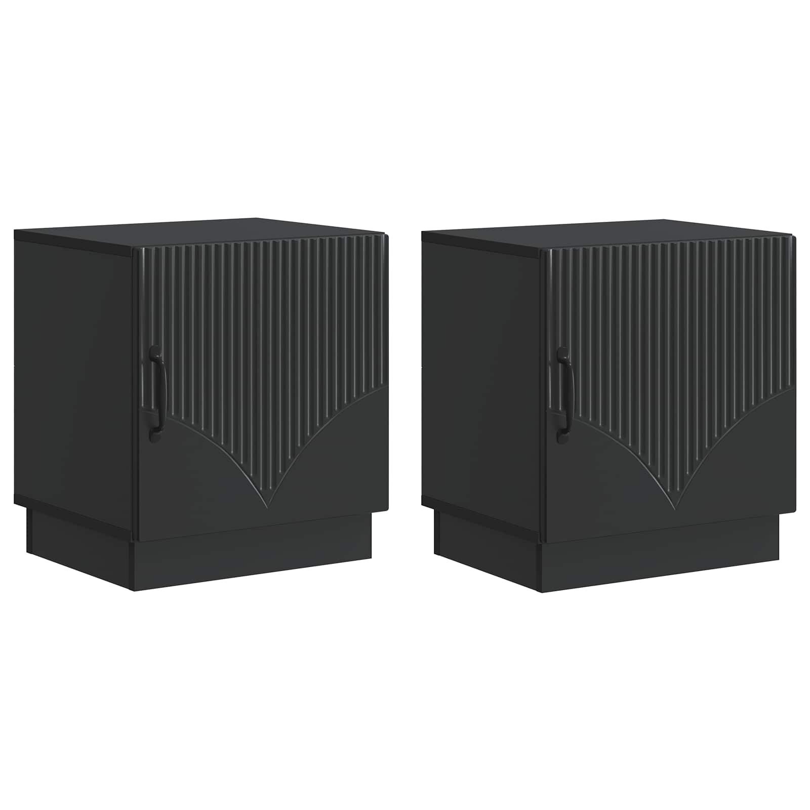 Comodino 2 pcs Nero 43 x 34,5 x 47 cm Legno ingegnerizzato