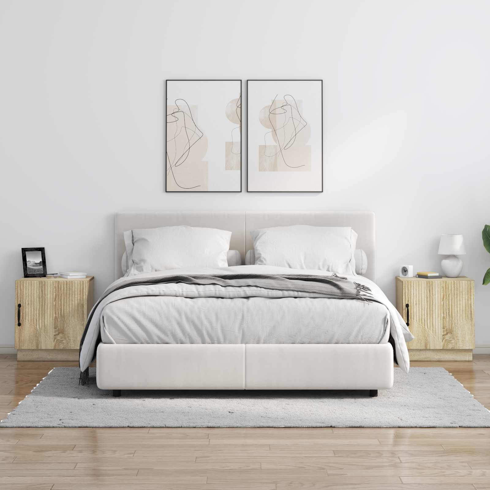 Comodino 2 pcs Rovere Sonoma 43 x 34,5 x 47 cm
