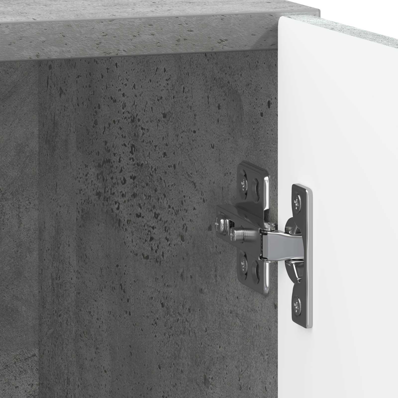 Comodino Grigio Concretè 43 x 34,5 x 47 cm Legno ingegnerizzato