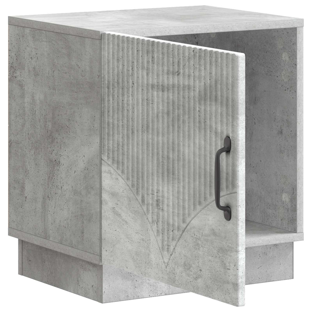 Comodino Grigio Concretè 43 x 34,5 x 47 cm Legno ingegnerizzato