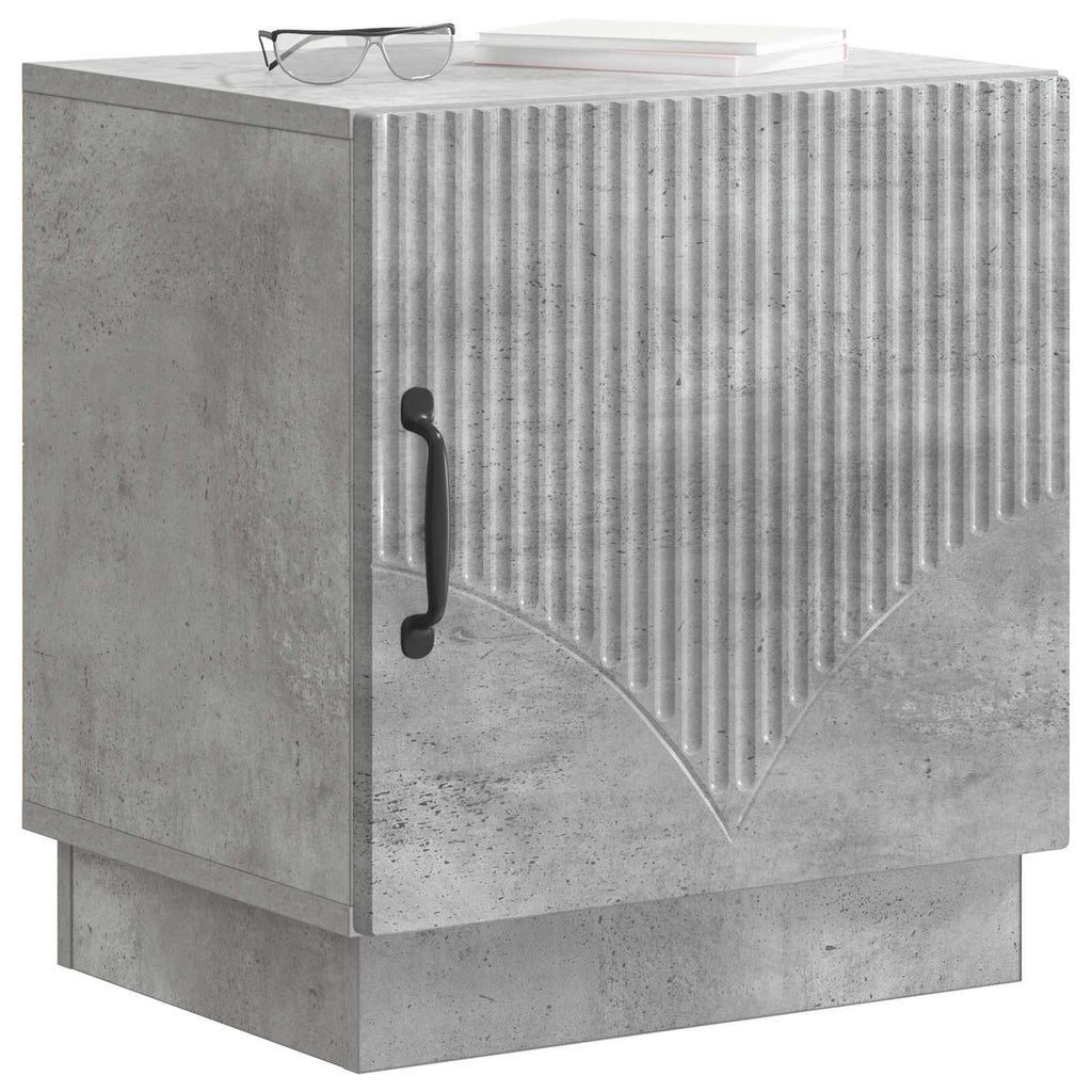 Comodino Grigio Concretè 43 x 34,5 x 47 cm Legno ingegnerizzato