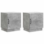 Comodino 2 pcs Grigio Concretè 43 x 34,5 x 47 cm