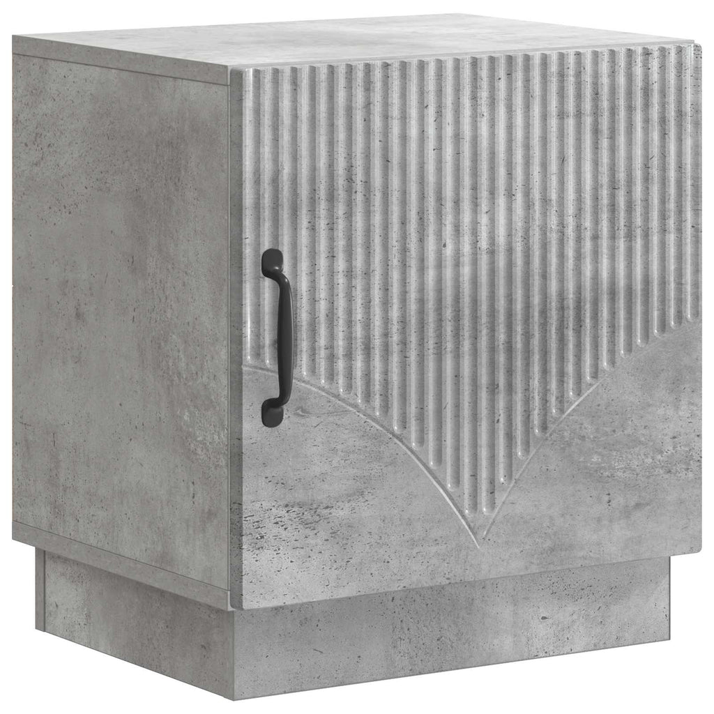 Comodino 2 pcs Grigio Concretè 43 x 34,5 x 47 cm