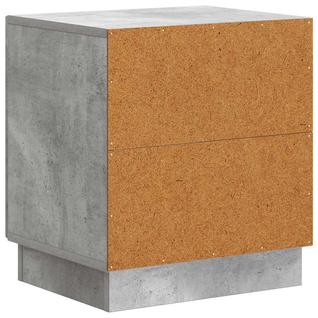 Comodino 2 pcs Grigio Concretè 43 x 34,5 x 47 cm