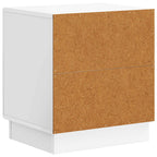 Comodino Bianco Lucido 43 x 34,5 x 47 cm Legno ingegnerizzato
