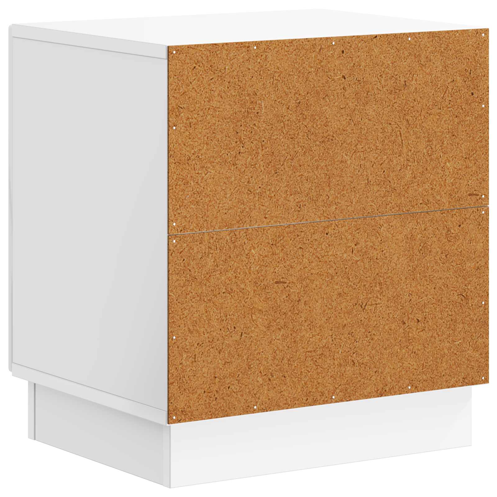 Comodino Bianco Lucido 43 x 34,5 x 47 cm Legno ingegnerizzato