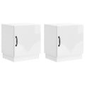 Comodino 2 pcs Bianco Lucido 43 x 34,5 x 47 cm