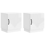 Comodino 2 pcs Bianco Lucido 43 x 34,5 x 47 cm