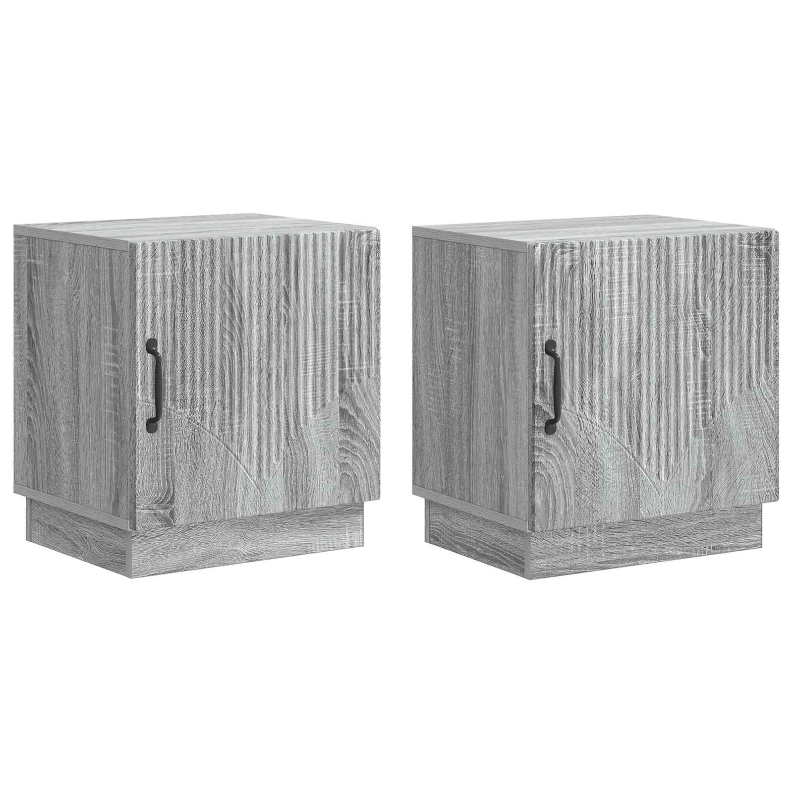 Comodino 2 pcs Sonoma grigio 43 x 34,5 x 47 cm