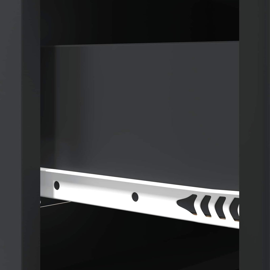 Mobile con Cassetti Nero 66 x 34,5 x 87 cm Legno ingegnerizzato