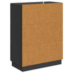 Mobile con Cassetti Nero 66 x 34,5 x 87 cm Legno ingegnerizzato
