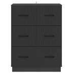 Mobile con Cassetti Nero 66 x 34,5 x 87 cm Legno ingegnerizzato