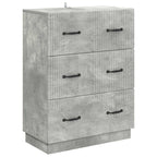 Mobile con Cassetti Grigio Cemento 66 x 34,5 x 87 cm