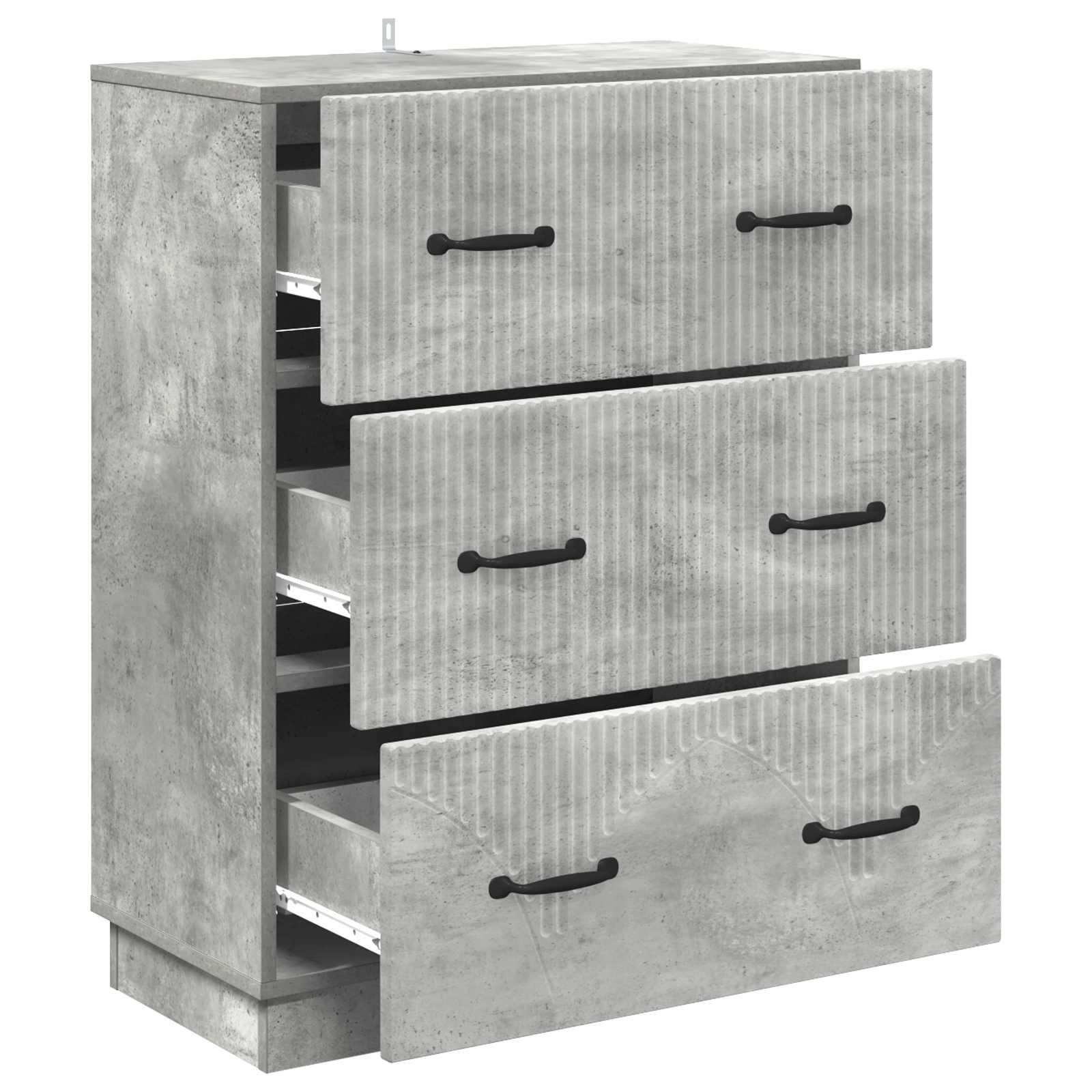Mobile con Cassetti Grigio Cemento 66 x 34,5 x 87 cm