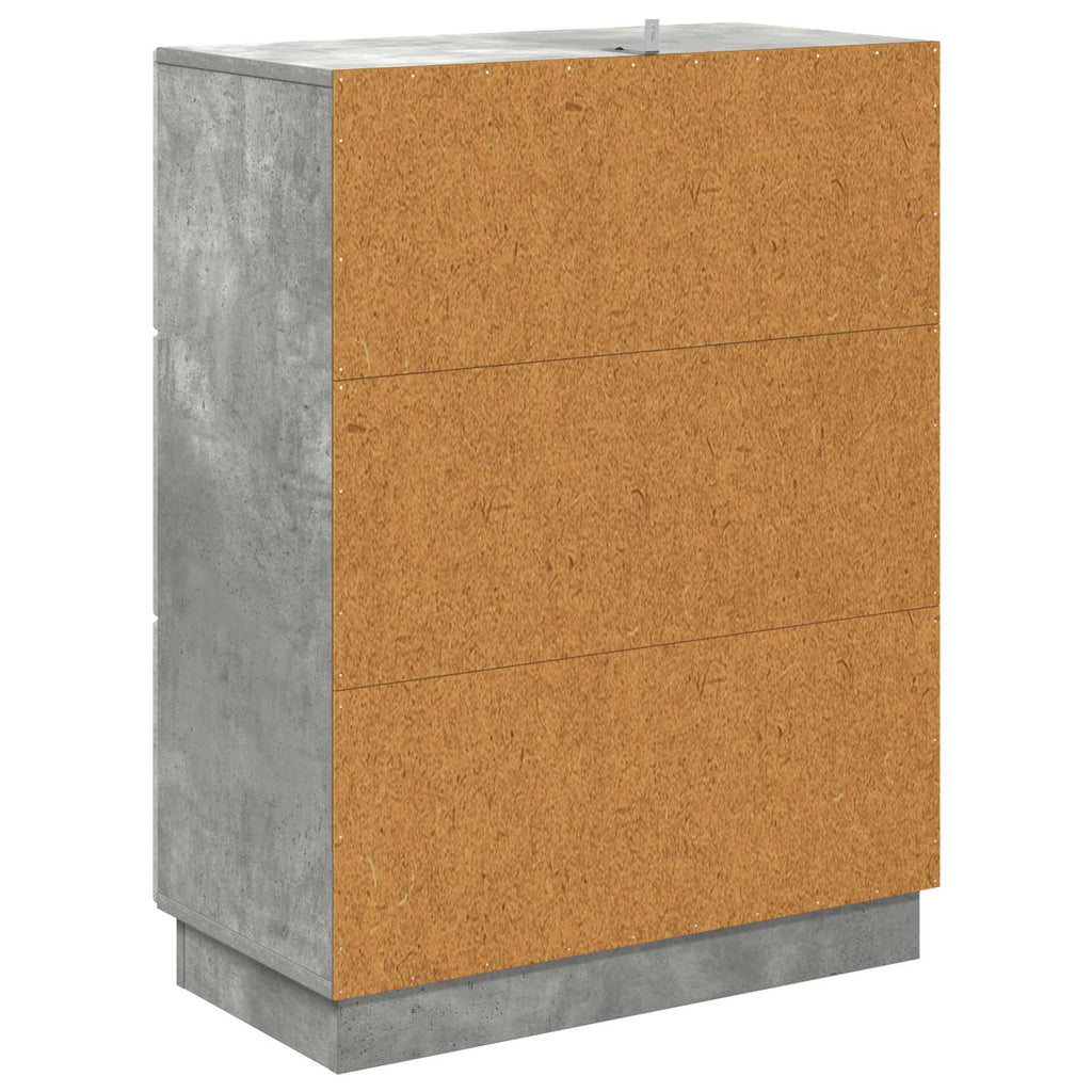 Mobile con Cassetti Grigio Cemento 66 x 34,5 x 87 cm