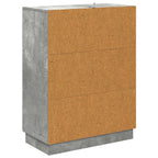 Mobile con Cassetti Grigio Cemento 66 x 34,5 x 87 cm