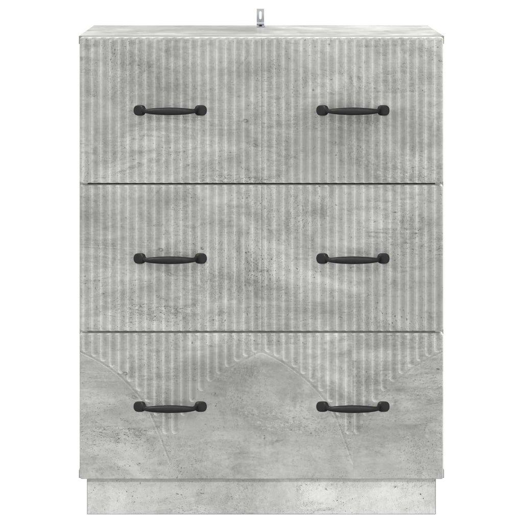 Mobile con Cassetti Grigio Cemento 66 x 34,5 x 87 cm