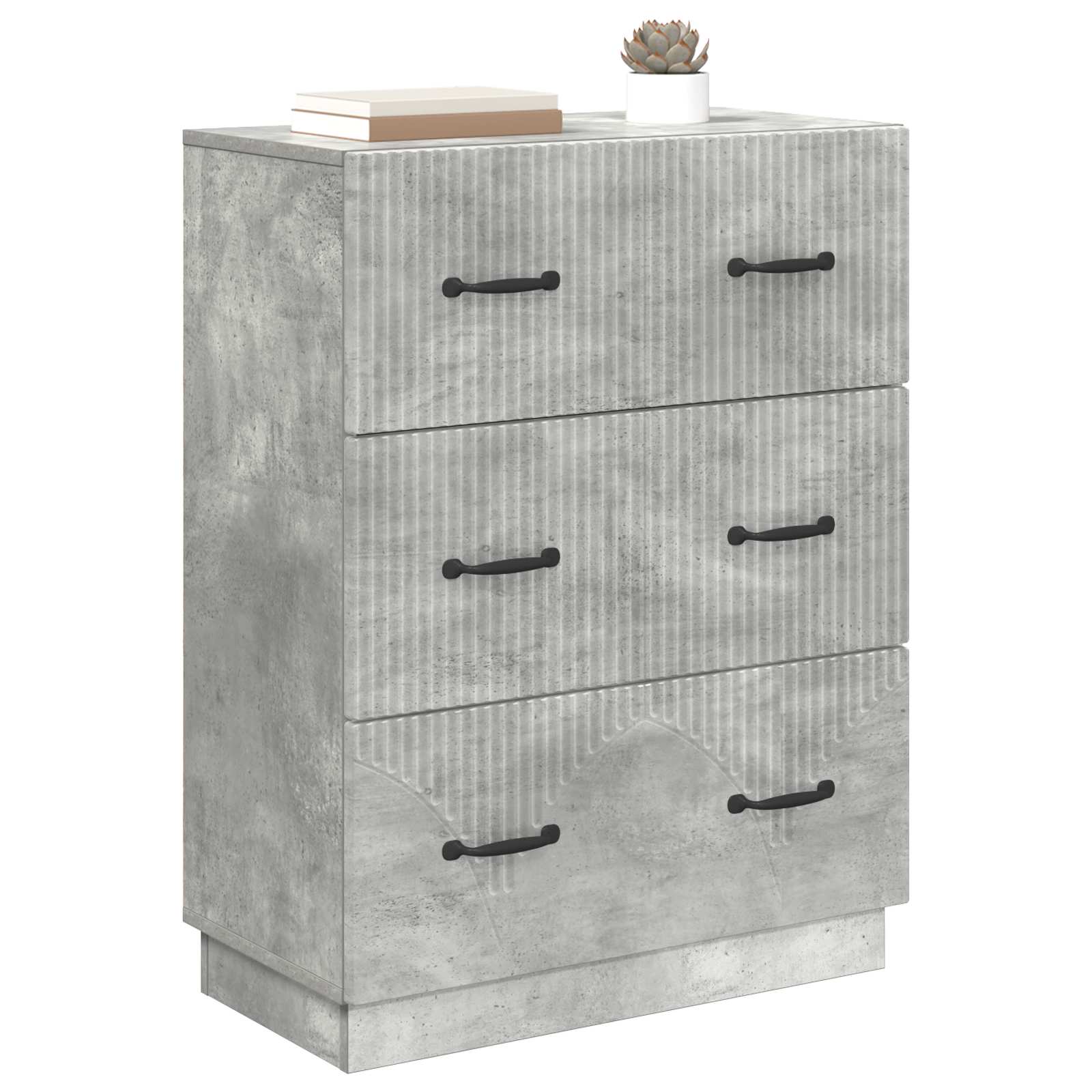 Mobile con Cassetti Grigio Cemento 66 x 34,5 x 87 cm
