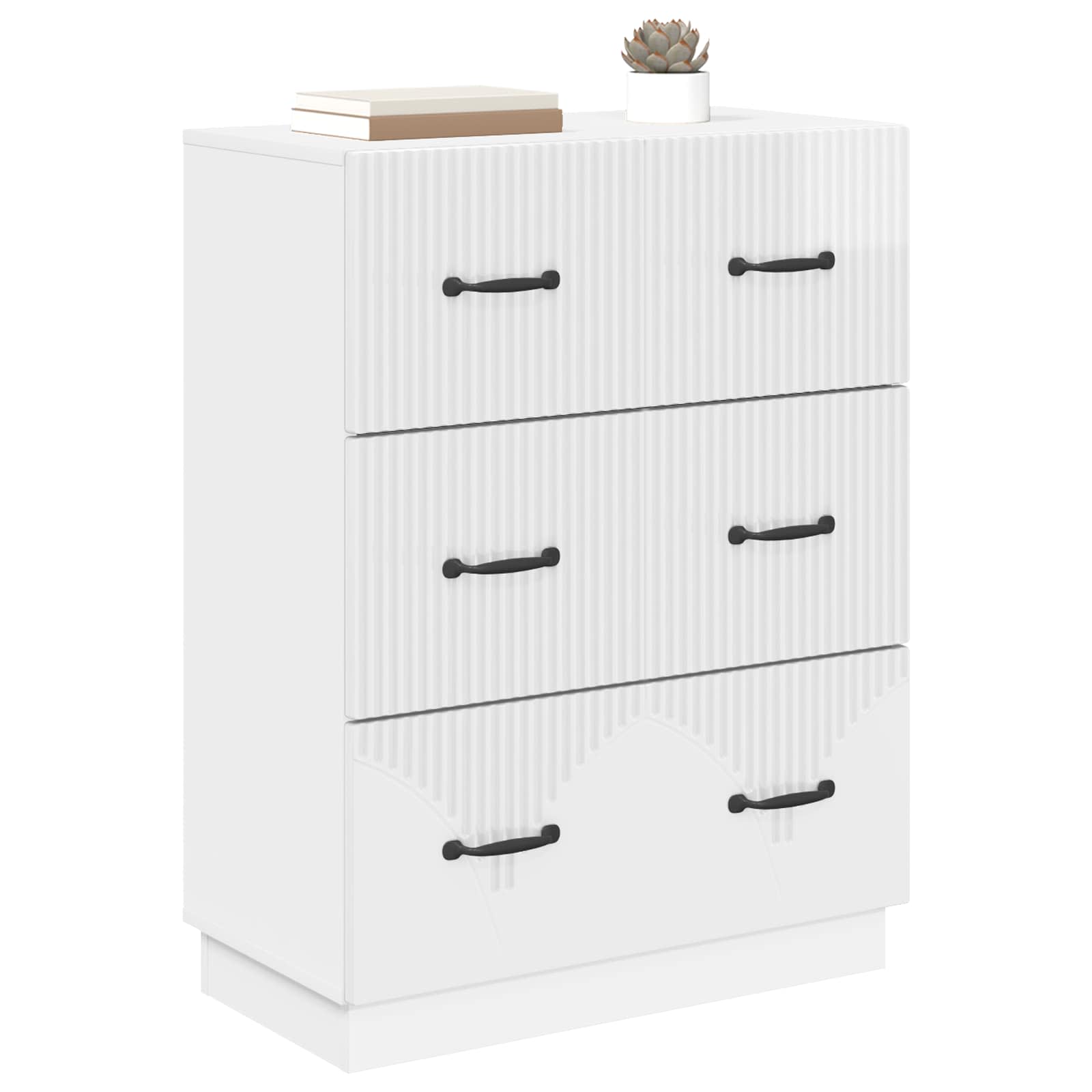 Mobile con Cassetti Bianco Lucido 66 x 34,5 x 87 cm