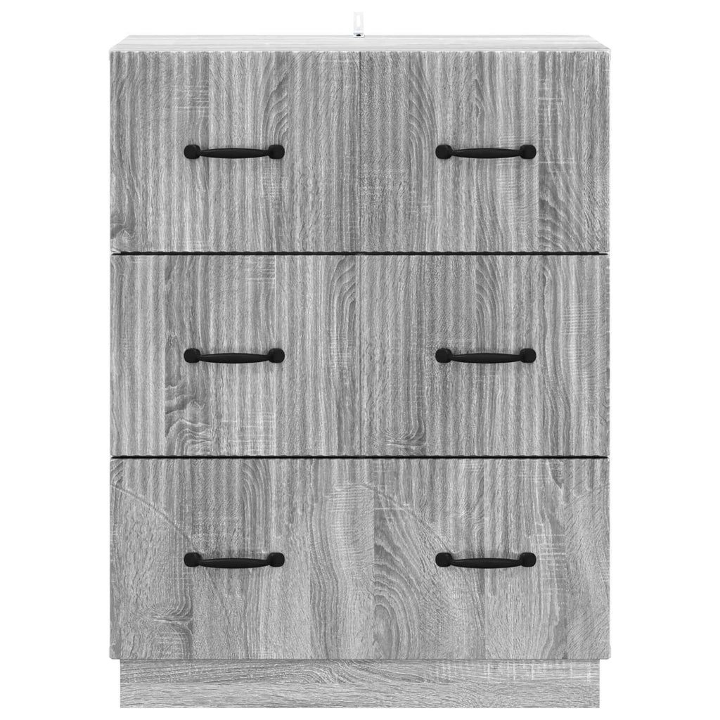 Mobile con Cassetti Grigio Sonoma 66 x 34,5 x 87 cm